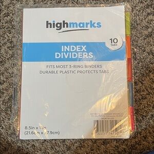 Highmarks Index Dividers with 10 Tabs